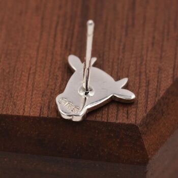 Sterling Silver Dairy Cow Stud Earrings, 5 of 11