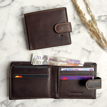 Rfid Secure Black Leather Wallet, 4 of 6