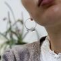 Sterling Silver Sequin Hoop Earrings, thumbnail 3 of 7