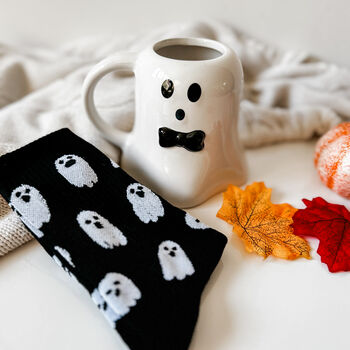 Mr Boo Ghost Mug And Socks Gift Set, 2 of 2