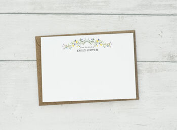Personalised Floral Correspondence Note Cards, 2 of 3