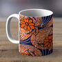 Orange And Blue African Print Fabric Mug 22, thumbnail 1 of 2