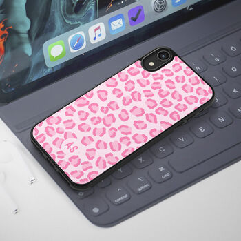 Personalised Pink Cheetah Animal Print iPhone Case, 4 of 5