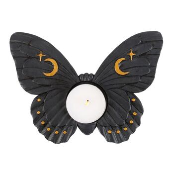 Black Moth Tealight Candle Holder, 3 of 3
