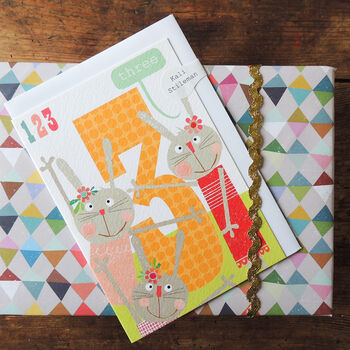 Rabbits 3rd Birthday Card, 3 of 4