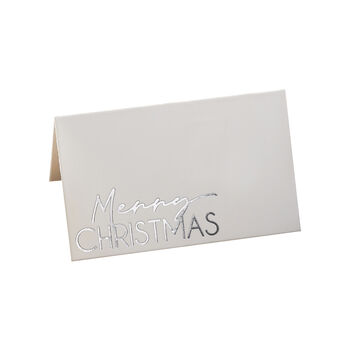 Silver Foil Merry Christmas Place Cards, 2 of 5