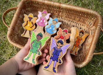 Rainbow Fairies Wooden Figures Set Of Seven, 2 of 3