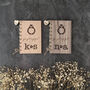 Personalised Wooden Engagement Card Modern Initials, thumbnail 7 of 11