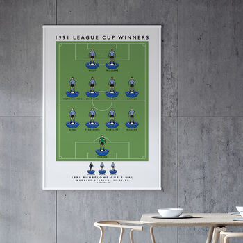 Sheffield Wednesday 1991 League Cup Winners Poster, 3 of 7