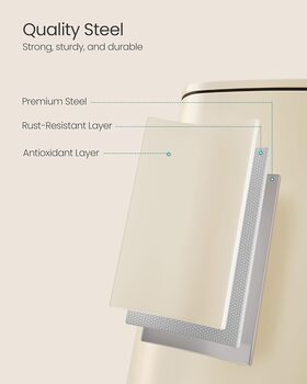 Steel Trash Can Pedal Bin With Soft Close Lid, 4 of 7