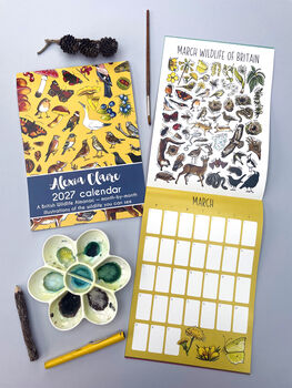 2027 British Wildlife Wall Calendar, 4 of 9