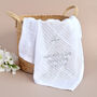 Personalised Cellular Cotton Blanket For Christening, thumbnail 1 of 8