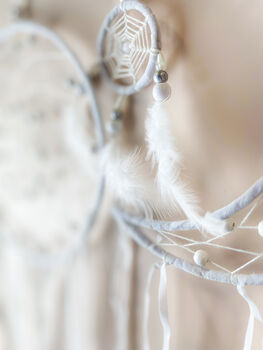 White Mystical Christmas Wall Deco Dream Catcher, 6 of 10