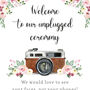 Unplugged Ceremony Wedding Sign, thumbnail 4 of 4