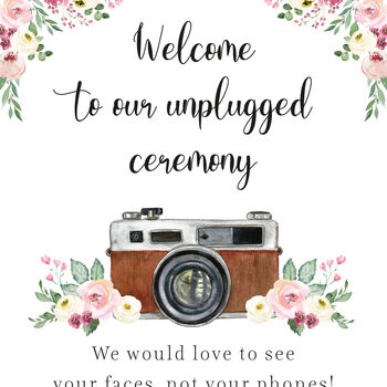 Unplugged Ceremony Wedding Sign, 4 of 4