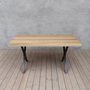 Kew Extendable Solid Oak Dining Table X Shaped Legs, thumbnail 4 of 5