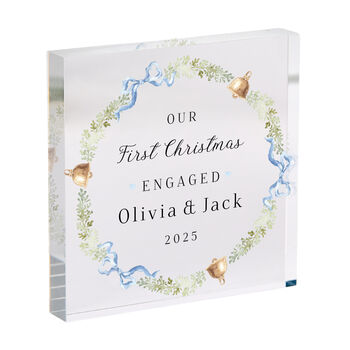 Our First Christmas Engaged Acrylic Block, 2 of 4