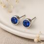 Sterling Silver September Birthstone Stud Earrings – 7mm, thumbnail 1 of 6