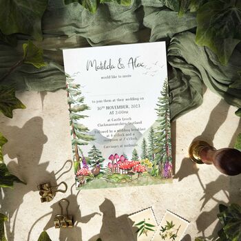Forest Flat Evening Invitations And Envelopes, 2 of 5