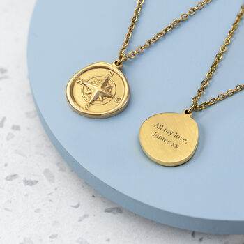 Personalised Compass Amulet Necklace, 12 of 12