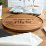 Personalised Picky Bits Round Serving Board Acacia Wood, thumbnail 4 of 5
