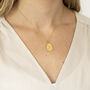 Peony Gold Engraved Sterling Silver Flower Necklace, thumbnail 2 of 12