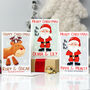 Grandchildren Christmas Card Reindeer Or Santa, thumbnail 3 of 11