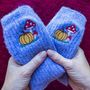 Cosy Pumpkin Personalised Cashmere Wool Bed Sock Gift, thumbnail 1 of 6
