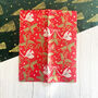 Folklore Red Christmas Tissue Paper Festive Four Sheet Set, thumbnail 2 of 4