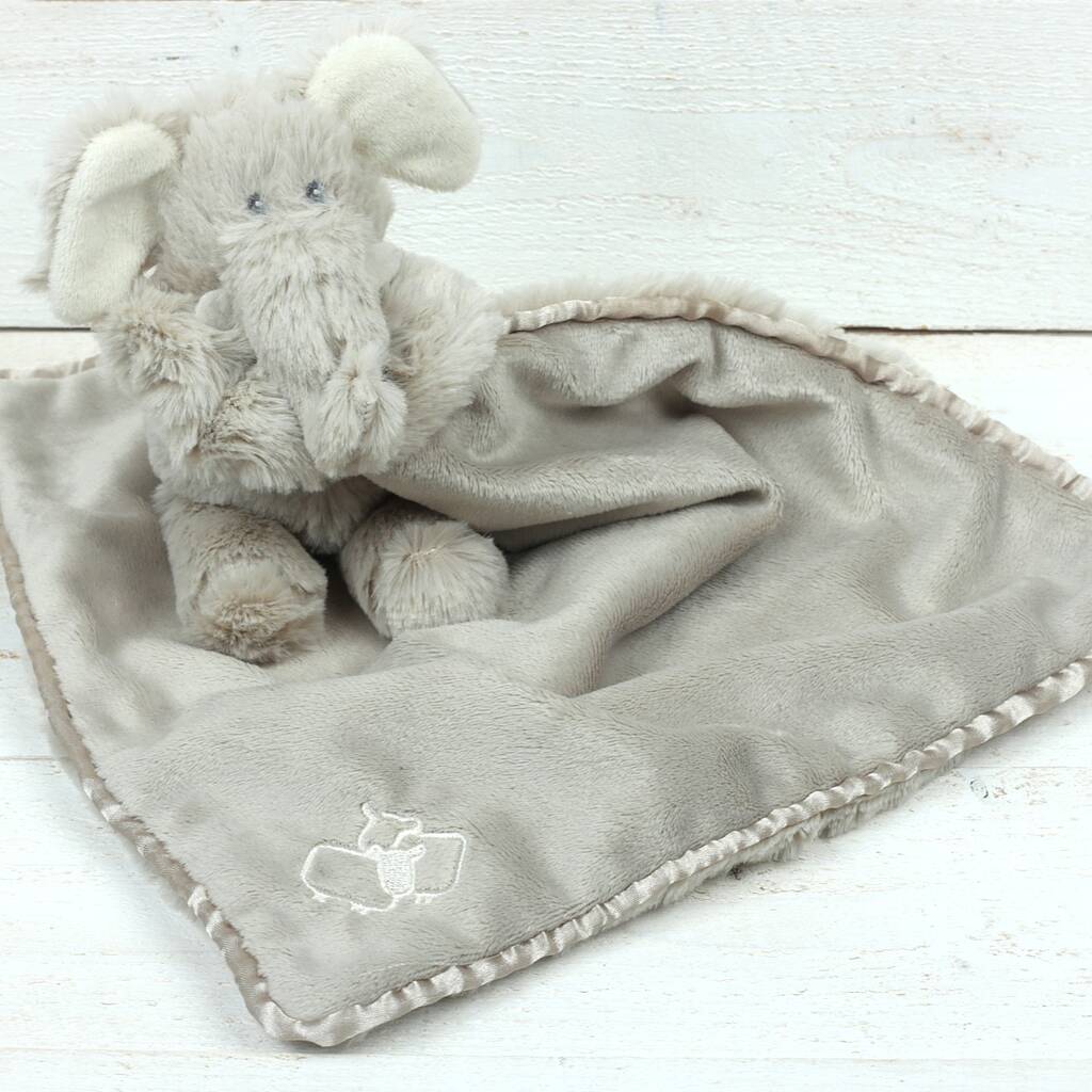 Elephant Baby Toy Soother, Personalised, Gift Boxed, 1 of 3