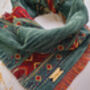 Frayed Red Turtle And Moss Bandana Scamps, thumbnail 3 of 6