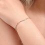 Sterling Silver Double Layer Skinny Disk Chain Bracelet, thumbnail 5 of 11