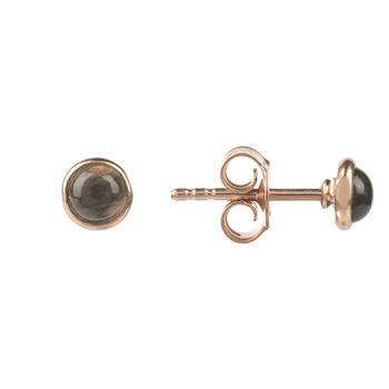 Petite Stud Earring Rosegold Plated Silver, 4 of 8