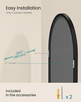 Wall Mounted Bathroom Mirror Vanity Mirror, 5 of 6