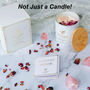 Aromatherapy Rose Soy Candle With Rose Quartz Crystals, thumbnail 2 of 9