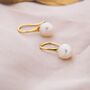 Genuine Freshwater Pearl Drop Hook Earrings, thumbnail 8 of 11
