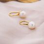 Genuine Freshwater Pearl Drop Hook Earrings, thumbnail 8 of 12