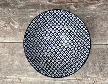 Blue And White Patterned Bowl, 13.5cm, 3 of 3