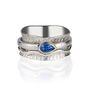 Nature Ocean Kyanite Sterling Silver Spinning Ring, thumbnail 4 of 9