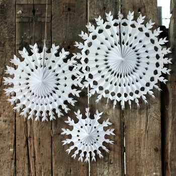 Classic White Paper Snowflakes Assorted, 2 of 7