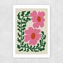 Floral Fern And Poppy A3 Print, thumbnail 3 of 4