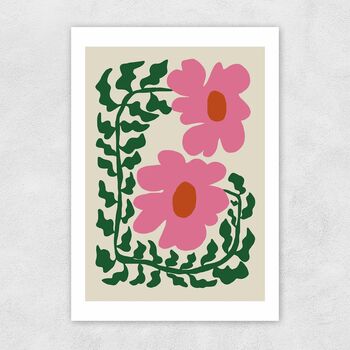 Floral Fern And Poppy A3 Print, 2 of 3