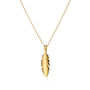 Gold Plated Feather And Signature Charm Necklace Set, thumbnail 7 of 9