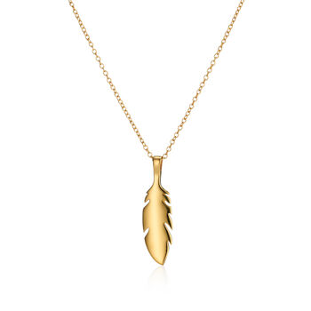 Gold Plated Feather And Signature Charm Necklace Set, 7 of 9