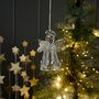 Glass Icicles Angel Hanging Decoration, thumbnail 1 of 3