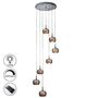 Seven Light Dimmable Spiral Crystal Ceiling Pendant, thumbnail 2 of 2