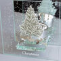 Personalised A Winter's Night Mirrored Glass Tea Light Candle Holder, thumbnail 3 of 6
