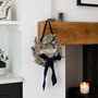 Wooden Christmas Wreath With Velvet Ribbon Decoration, thumbnail 7 of 11