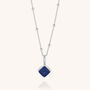 Lapis September Birthstone Necklace Sterling Silver, thumbnail 4 of 7