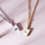 Mother Of Pearl Lightning Bolt Necklace, thumbnail 3 of 6